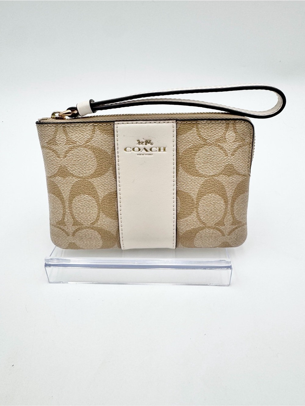 Coach corner zip wristlet